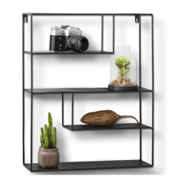 METAL SHELF WITH 4 SHELVES LIFA BILBAO 55x45x11 CM