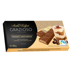 GRAZIOSO FINE MILK CHOCOLATE WITH TIRAMISU, 100 G