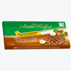 MILK CHOCOLATE WITH HAZELNUTS MAITRE TRUFFOUT 100 G