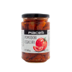 PIACELLI DRIED TOMATOES IN HERBAL MARINADE WITH OLIVE OIL, GLASS 280 G