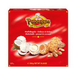 WAFFLE BALLS WITH COCONUT AND PEANUTS PAPAGENA 300 G