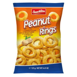 CORN SNACK PEANUT RINGS WITH PEANUT FLAVOR, 125 G