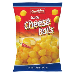 SPICY CORN SNACKS-BALLS SNACKLINE CHEESE 125 G
