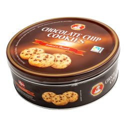 MATHEO CHOCOLATE CHIP BISCUITS, METAL BOX, 454 G