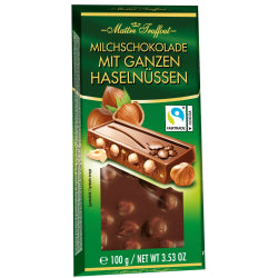 MAITRE TRUFFOUT MILK CHOCOLATE WITH WHOLE HAZELNUTS BOX, 100 G