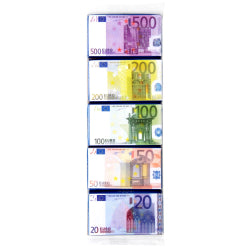 MINI CHOCOLATE-EURO BANKNOTES, 5x15 G