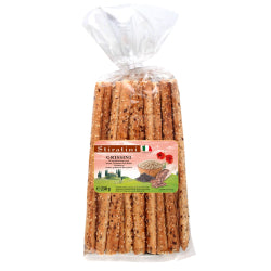 STIRATINI GRISINI WITH SESAME, POPPY AND FLAX SEED, 230 G