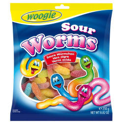 WOOGIE JELLY WORMS IN A BAG, 250 G