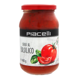 TOMATO SAUCE WITH BASIL PIACELLI, 400 G