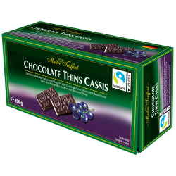 SMALL MAITRE CHOCOLATES WITH BLACK CURRANTS AND DARK CHOCOLATE, 200 G