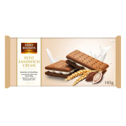 FEINY SANDWICH BISCUITS WITH COCOA AND CREAM, 185 G
