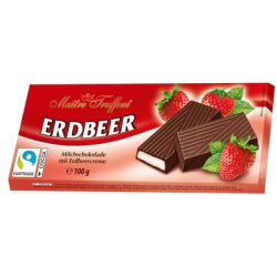 MAITRE MILK CHOCOLATE WITH STRAWBERRY CREAM, 100 G