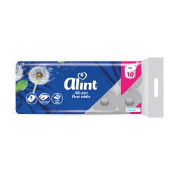 ТОАЛЕТНА ХАРТИЯ ALINT PURE WHITE 10 БР, 3-ПЛ