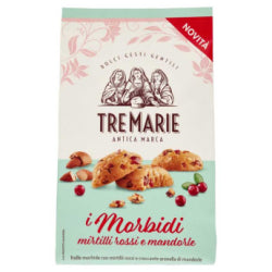 Меки Бисквити Tre Marie Morbidi С Червени Боровинки И Бадеми 300 Г.