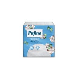 БЕЛИ САЛФЕТКИ PUFINA FINE 90 БР, 1-ПЛ.