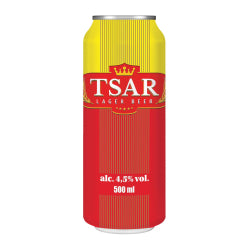 БИРА TSAR LAGER 500 МЛ КЕН, 4.5%