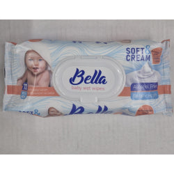 МОКРИ КЪРПИЧКИ BELLA BABY SOFT & CREAM, 72 БР.